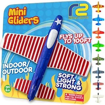 Stars & Stripes Foam Glider Plane Toy for Kids - USA Flag Design