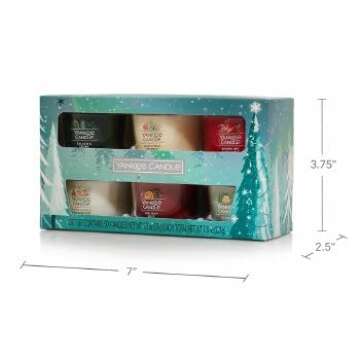 Yankee Candle Holiday 6 Pack 1.3oz Candle Set for Cozy Festivity