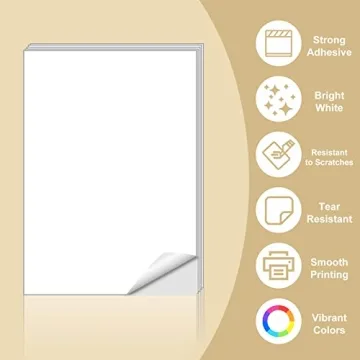 BESTEASY 8.5"x11" Full Sheet Label Stickers for All Uses