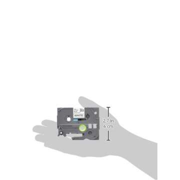 Brother Genuine P-Touch, TZe-231 2 Pack Tape (TZE2312PK) ½”(0.47”) x 26.2 ft. (8m) 2 Count (Pack of 1) Laminated P-Touch Tape, Black on White