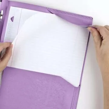 Five Star 2-Pocket Folder with Prong Fasteners, Stay-Put Folder, Folders with Pockets, Amethyst Purple (38750)