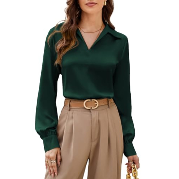 Elegant and Versatile Women's Satin Silk Blouse for Any Occasion