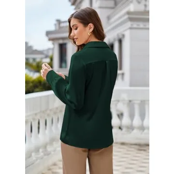 Stylish Women's Satin Silk Blouse for Work & Casual Wear