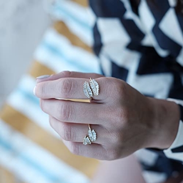 Shop Vescence Gold Plated CZ Open Adjustable Ring