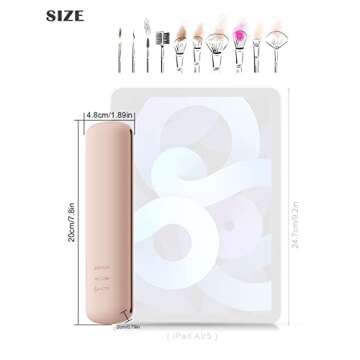 CORNERIA Magnet Buckle Makeup Brush Holder, Portable Silicone Makeup Brush Case Eco-Friendly for Business