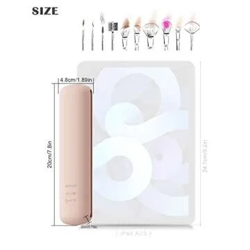 CORNERIA Magnet Buckle Makeup Brush Holder, Portable Silicone Makeup Brush Case Eco-Friendly for Business