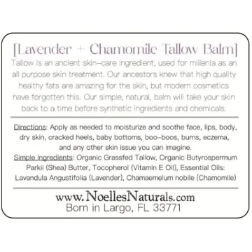 Natural Organic Tallow Balm for All Skin Types - 2oz