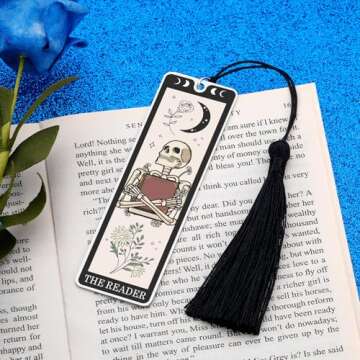Octamber Book Lover Gifts for Women Christmas Bookmarks Funny Bookmarks for Women Men Tarot Bookmark...