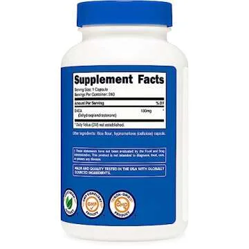 Nutricost DHEA 100mg Capsules - 240 Gluten Free Supplements