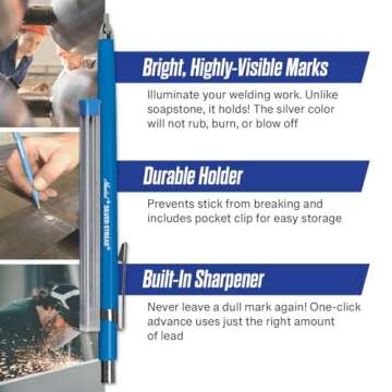 Hot Max 27016 Markal Silver-Streak Round Metal Marker with 6 Refills