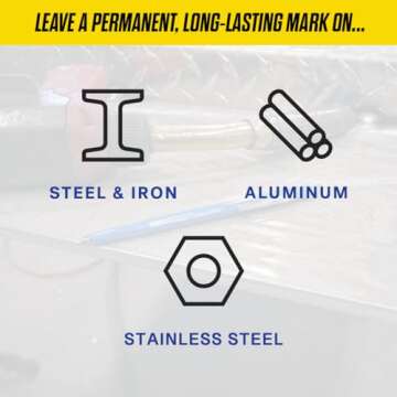 Hot Max 27016 Markal Silver-Streak Round Metal Marker with 6 Refills