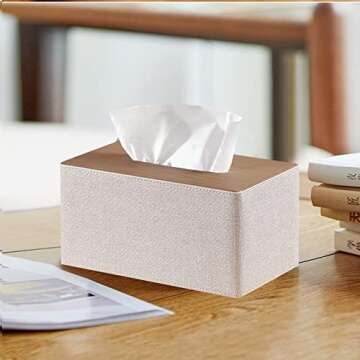 Stylish PU Leather Tissue Box Cover for Home Decor