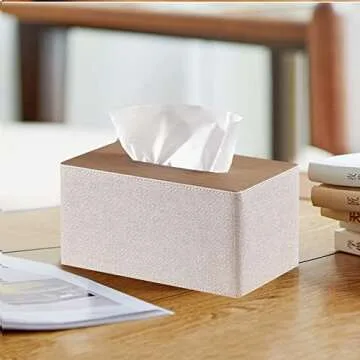 Stylish PU Leather Tissue Box Cover for Home Decor