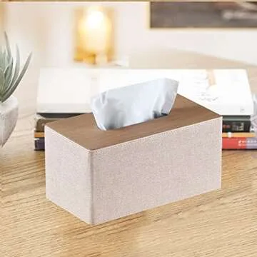 Stylish PU Leather Tissue Box Cover for Home Decor