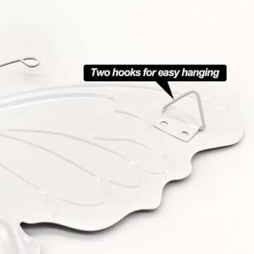 Oraytteo Metal Butterfly Wall Outdoor Decor - 4pcs 9.8inch Hanging Butterflies Wall Art Sculptures for Indoor and Outdoor Fence Patio Yard Home Wall Decorations, Gift for Mom Dad Friends