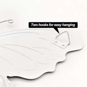 Oraytteo Metal Butterfly Wall Outdoor Decor - 4pcs 9.8inch Hanging Butterflies Wall Art Sculptures for Indoor and Outdoor Fence Patio Yard Home Wall Decorations, Gift for Mom Dad Friends