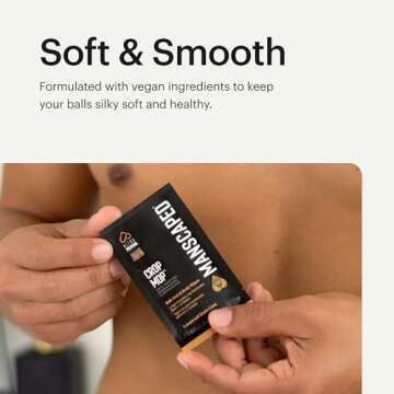 MANSCAPED® Crop Mop® On-The-Go Individually Wrapped Ball Wipes, Anti-Chafing Male Hygiene Body Wipes, Cleaning Wipe Designed for the Male Groin Area with Refreshing and Cooling Aloe Vera, 15 Pack