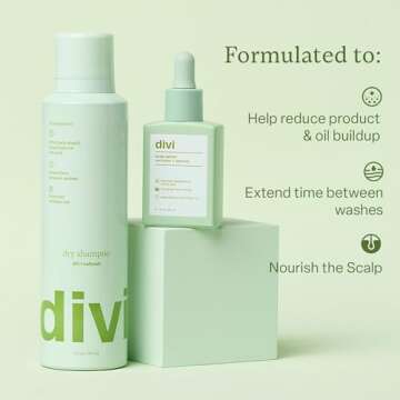Divi Best Sellers Bundle - Scalp Serum (30ml) and Dry Shampoo (5.3oz) - Elite Hair Care Routine for ...