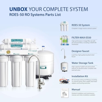 APEC ROES-50 Top Tier 5-Stage Water Filter System
