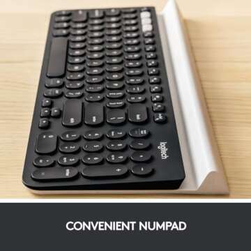 logitech K780 Multi-Device Wireless Keyboard for Computer, Phone and Tablet (Renewed)