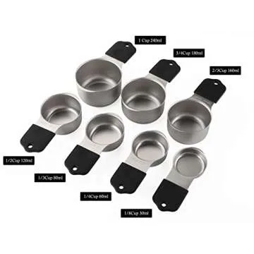 Stylish Magnetic Measuring Cups and Spoons Set - Perfect for Cooking & Baking