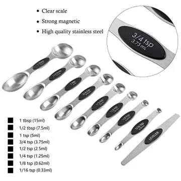 Magnetic Measuring Cups and Spoons Set for Precise Cooking