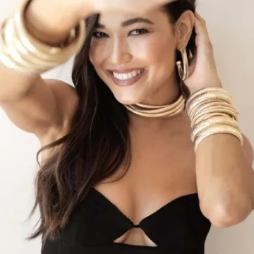 Ettika Gold Bangles for Women - Chunky Gold Bracelets Set