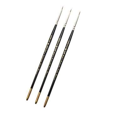 Premium Kolinsky Round Paint Brushes for Detail Work