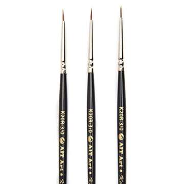 Premium Kolinsky Round Paint Brushes for Detail Work