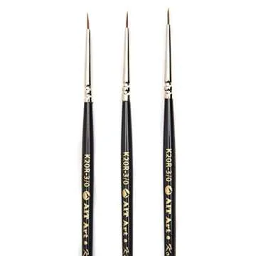Premium Kolinsky Round Paint Brushes for Detail Work