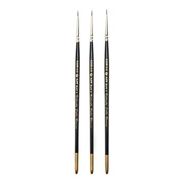 Premium Kolinsky Round Paint Brushes for Detail Work