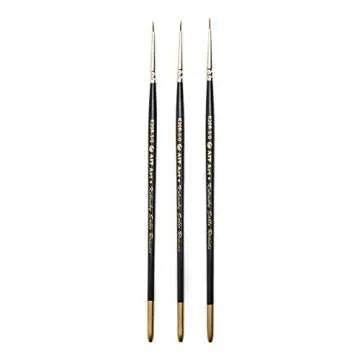Premium Kolinsky Round Paint Brushes for Detail Work