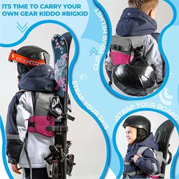 Sklon Ski and Snowboard Harness Trainer Backpack for Kids - Teach Your Child The Fundamentals of Skiing and Snowboarding