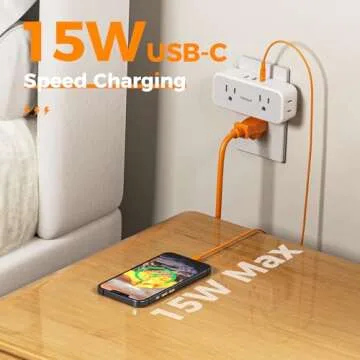 TESSAN Multi Plug Outlet Splitter with Surge Protection