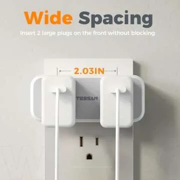 TESSAN Multi Plug Outlet Splitter with Surge Protection