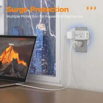 TESSAN Multi Plug Outlet Splitter with Surge Protection