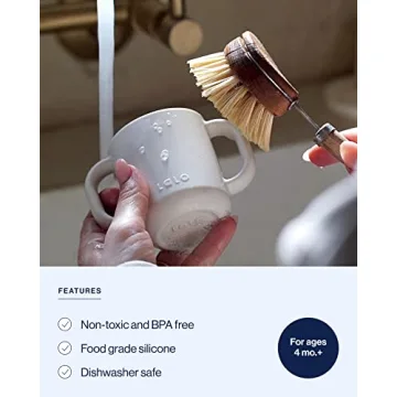 Lalo Little Cup, Non-Toxic Silicone Straw Cup for Kids