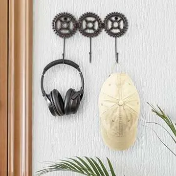 MyGift Steampunk-Inspired 3-Hook Wall Coat Rack