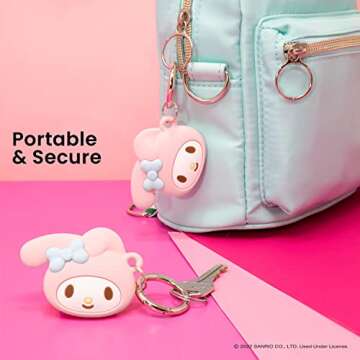 iFace Sanrio Friends Special Edition Silicone Protective Cover Designed for Apple AirTags [Cute Character Case] [Carabiner Keychain Clip Included] - My Melody