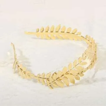 Goddess Crown Gold Leaf Tiara Wedding Headpiece Leaf Branch Bridal Hair Crown Greek Costume Hair Accessories Queen Crown Wedding Hair Piece