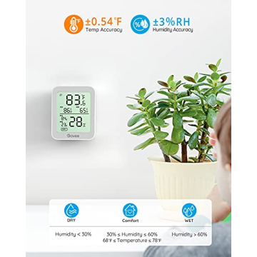 Govee Indoor Hygrometer with Bluetooth and Large Display