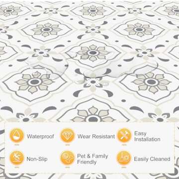 MORCART Premium Peel and Stick Floor Tiles - 20 PCS