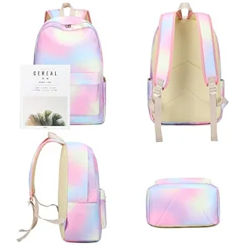 Bluboon School Backpack Set for Girls with Lunch Bag