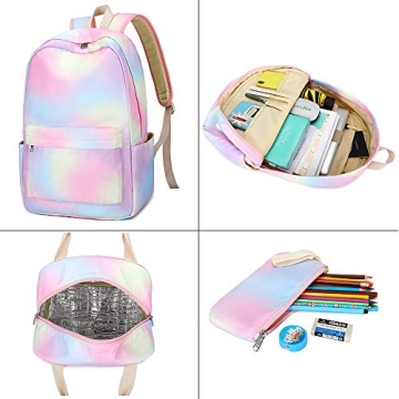 Bluboon School Backpack Set for Girls with Lunch Bag
