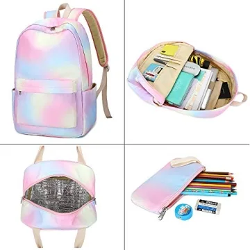 Bluboon School Backpack Set for Girls with Lunch Bag