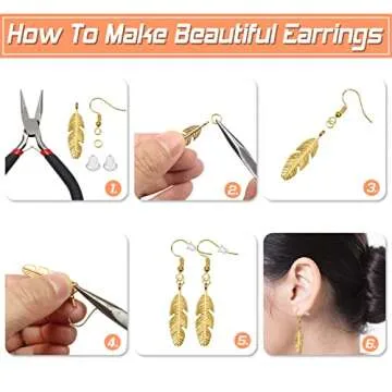 TOAOB 200pcs 925 Silver Plated Earring Hooks Ear Wires Fish Hooks Earring Making Kit with 18mm Gold Hypoallergenic Earring Hooks and 200pcs Earring Backs for DIY Jewelry Making