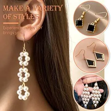 TOAOB 200pcs 925 Silver Plated Earring Hooks Ear Wires Fish Hooks Earring Making Kit with 18mm Gold Hypoallergenic Earring Hooks and 200pcs Earring Backs for DIY Jewelry Making