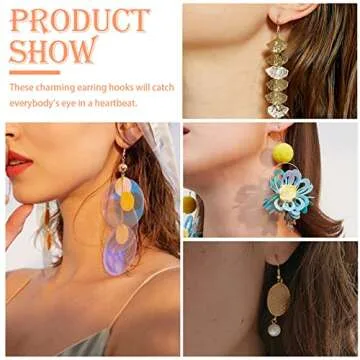 TOAOB 200pcs 925 Silver Plated Earring Hooks Ear Wires Fish Hooks Earring Making Kit with 18mm Gold Hypoallergenic Earring Hooks and 200pcs Earring Backs for DIY Jewelry Making