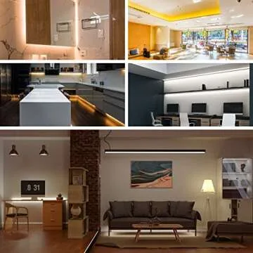 BTF-LIGHTING FCOB COB LED Strip Flexible High Density Uniform Light 8W/m 16.4FT DC24V Warm White 3000K CRI 90+ 8mm Width Dimmable LED Ribbon for Home Indoor Decor(No Adapter or Controller)