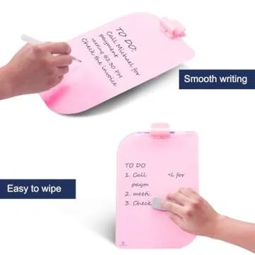 TSJ OFFICE Small Desktop Whiteboard - 12 X 8 Inches Glass Dry Erase Board with Stand, Desk Board Buddy for Home, Office, School Supply